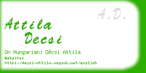 attila decsi business card